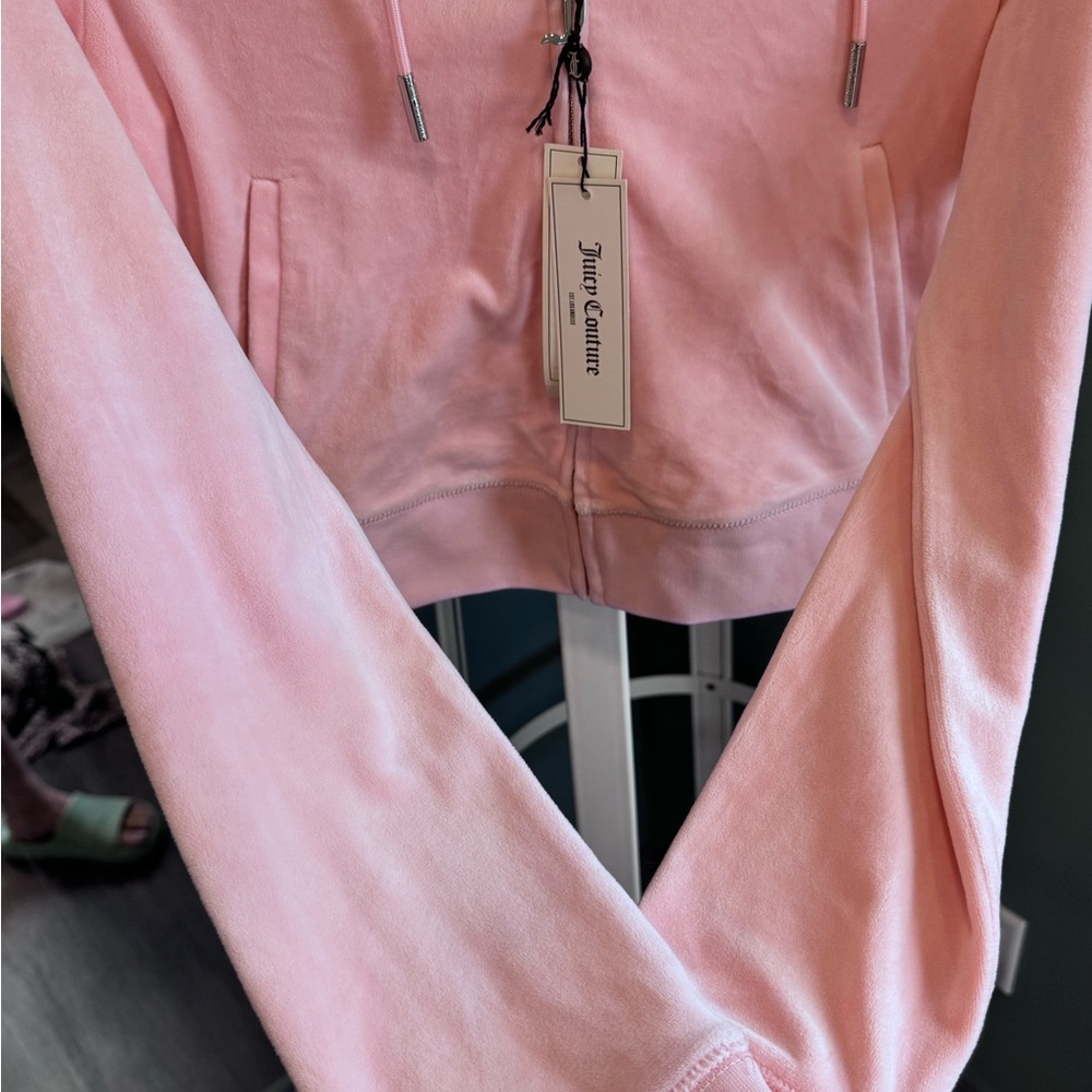 NWOT Juicy Couture Blush Pink Velour Jacket - Picture 6 of 12